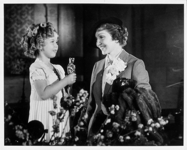 Claudette Colbert and Shirley Temple, 1935