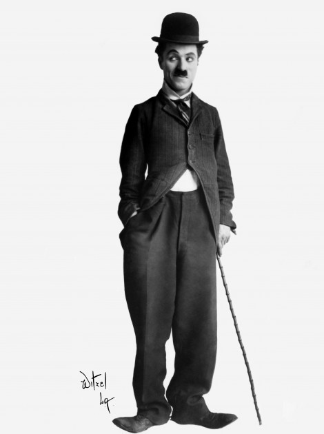 Portrait of Charlie Chaplin in costume
