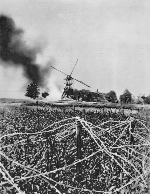 Windmill destroyed by German shellfire