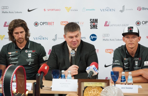Pludmales volejbols, Aleksandrs Samoilovs un Jānis Šmēdiņš. Pirmssezonas preses konference - 28