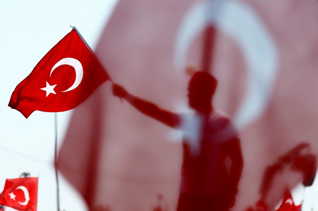 Erdogana atbalstītāju mītiņš Turcijā - 2