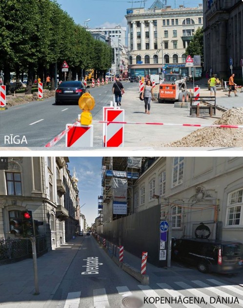 Gājēju satiksmes organizēšana remontdarbu laikā Rīgā un citviet Eiropā - 2