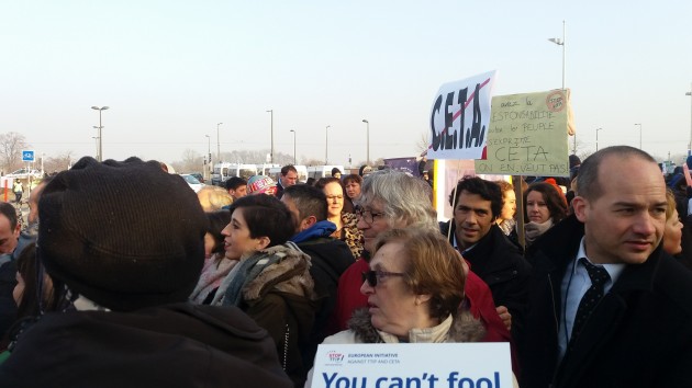 Protests pret CETA Strasbūrā - 4