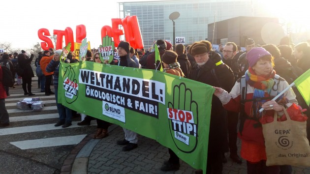 Protests pret CETA Strasbūrā - 15