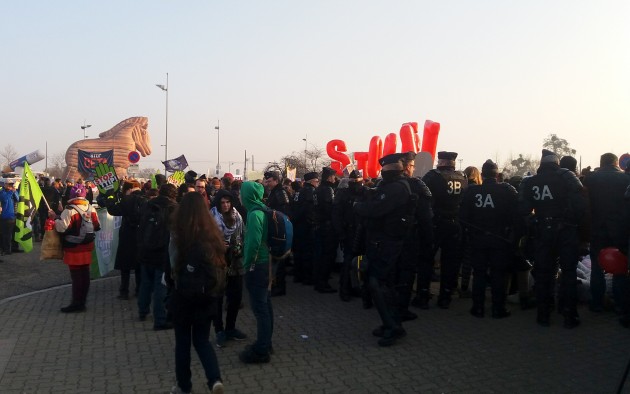 Protests pret CETA Strasbūrā - 16