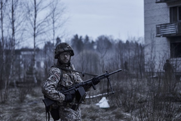 Studentu bataljona zemessargi mācībās Skrundā - 57