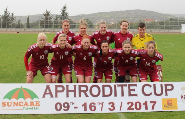 Futbols, Aphrodite Cup' turnīrs: Latvijas sieviešu futbola izlase pret Kipru - 11