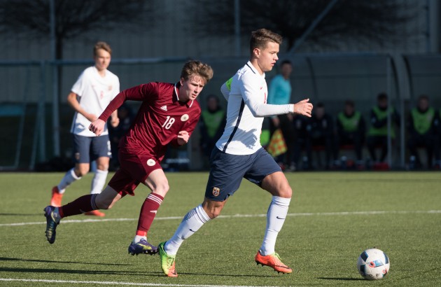 Futbols, Federāciju kausa turnīra spēle: Latvijas U-19 jauniešu futbola izlase pret Norvēģiju - 43
