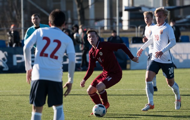 Futbols, Federāciju kausa turnīra spēle: Latvijas U-19 jauniešu futbola izlase pret Norvēģiju - 80