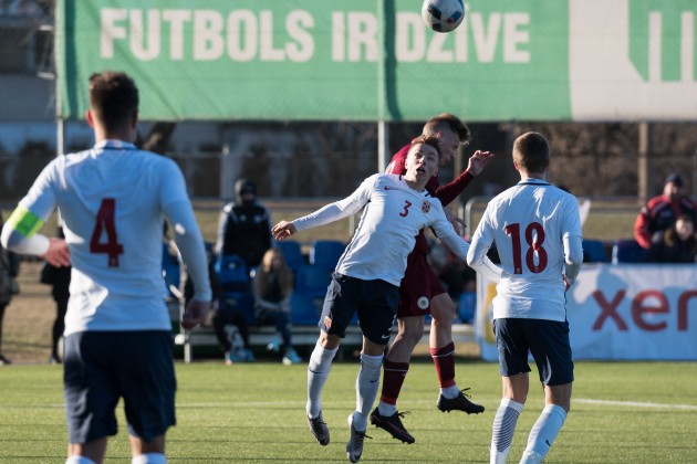 Futbols, Federāciju kausa turnīra spēle: Latvijas U-19 jauniešu futbola izlase pret Norvēģiju - 85