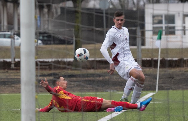 Futbols, Federāciju kausa turnīra spēle: Latvijas U-19 jauniešu futbola izlase pret Maķedoniju - 9