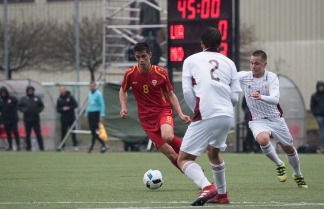 Futbols, Federāciju kausa turnīra spēle: Latvijas U-19 jauniešu futbola izlase pret Maķedoniju - 40
