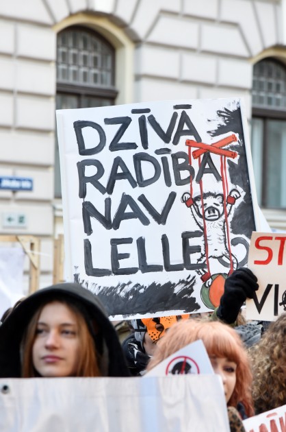 Dzīvnieku tiesību sargi protestā pie Saeimas pieprasīs "cilvēcīgu cirku" - 15