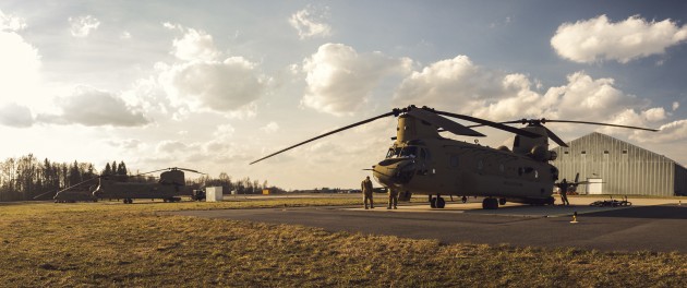 Aviācijas bāzē Lielvārdē ieradās trīs ASV Armijas helikopteri “Chinook” - 23