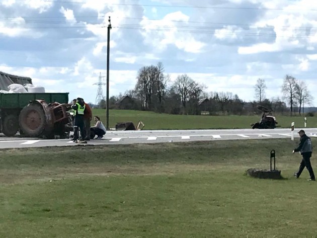 Traktora un fūres avārija Lietuvā - 1
