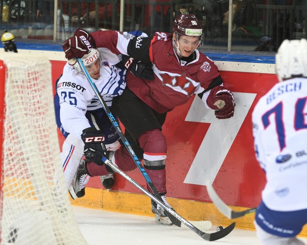 Hokejs, pārbaudes spēle: Latvija - Francija