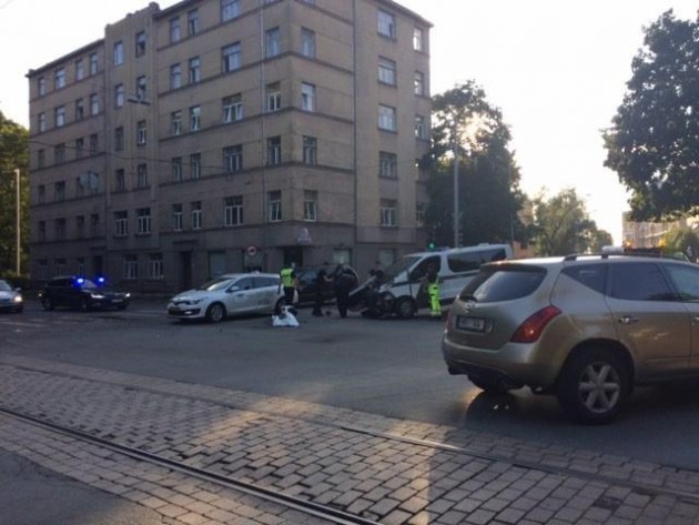 Trīs automašīnu avārija Rīgā - 15