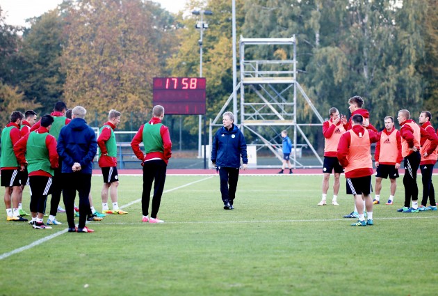 Latvijas futbola izlases pirmsspēles treniņš Slokā  - 19