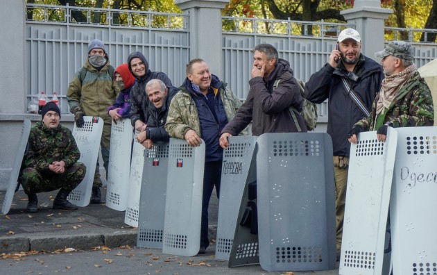 Protestētāji pie parlamenta Kijevā  - 4
