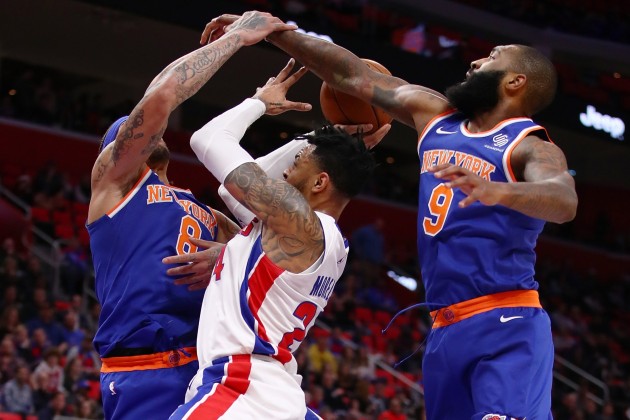 Basketbols; NBA; Knicks pret Pistons; 2017 - 2