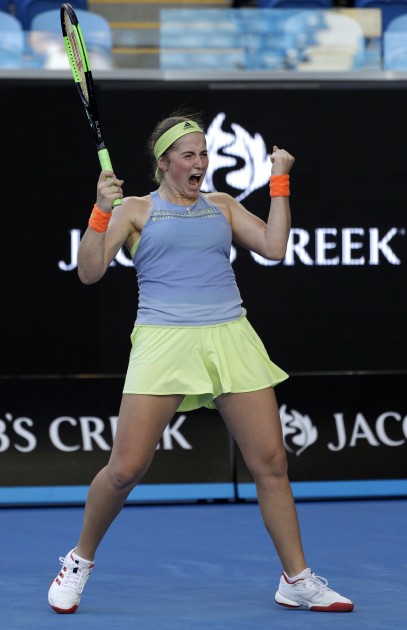 Teniss: Australian Open: Jeļena Ostapenko - Jinjina Duaņa