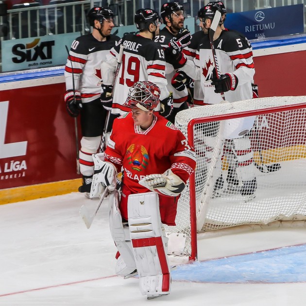 Hokejs, pārbaudes spēle: Kanāda - Baltkrievija - 22