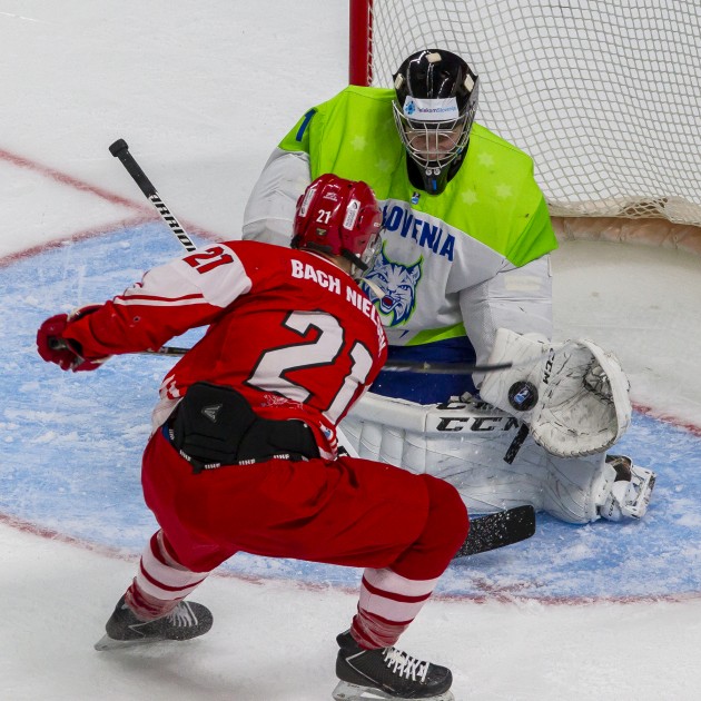Hokejs, pasaules U-18 čemionāts: Slovēnija - Dānija - 31