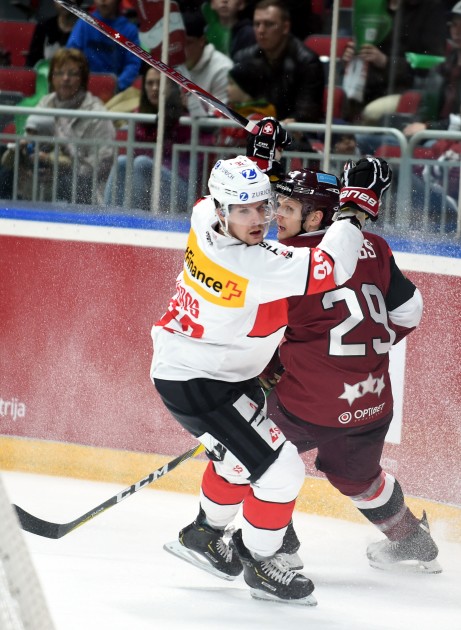 Hokejs, pārbaudes spēle: Latvija - Šveice - 30