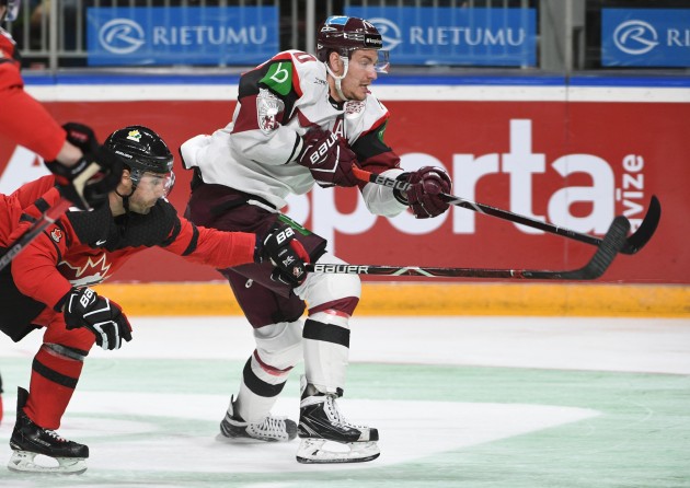 Hokejs, pārbaudes spēle: Latvija - Kanāda - 45