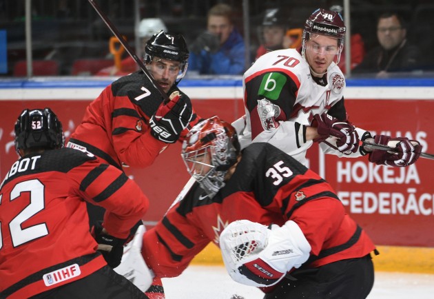 Hokejs, pārbaudes spēle: Latvija - Kanāda - 47