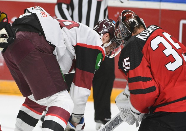 Hokejs, pārbaudes spēle: Latvija - Kanāda - 50