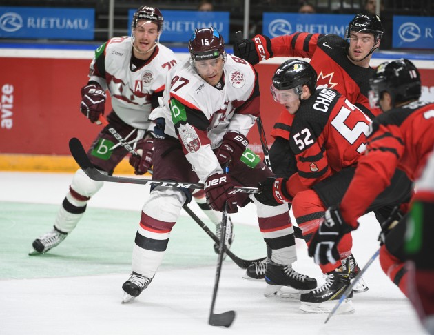 Hokejs, pārbaudes spēle: Latvija - Kanāda - 53
