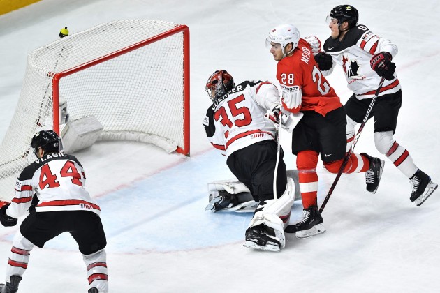 Hokejs, pasaules čempionāts 2018: Kanāda - Šveice - 1