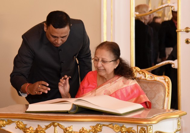 Ināra Mūrniece tiekas ar Indijas parlamenta apakšpalātas priekšsēdētāju Sumitru Mahadžanu - 9