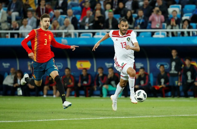 Futbols, pasaules kauss: Spānija - Maroka