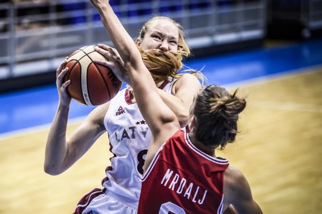 Basketbols, sieviešu U20 Eiropas čempionāts: Latvija - Horvātija - 1