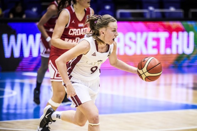 Basketbols, sieviešu U20 Eiropas čempionāts: Latvija - Horvātija - 6