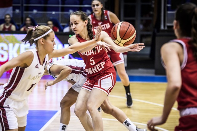 Basketbols, sieviešu U20 Eiropas čempionāts: Latvija - Horvātija - 8