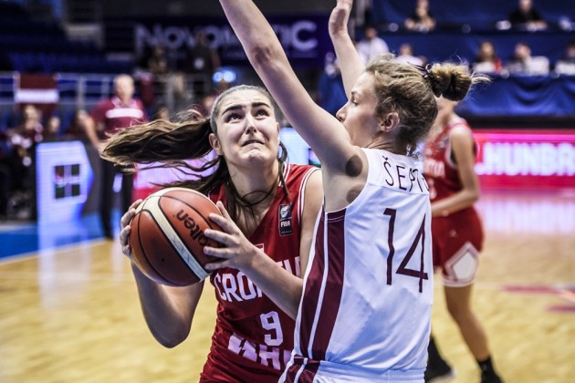 Basketbols, sieviešu U20 Eiropas čempionāts: Latvija - Horvātija - 9