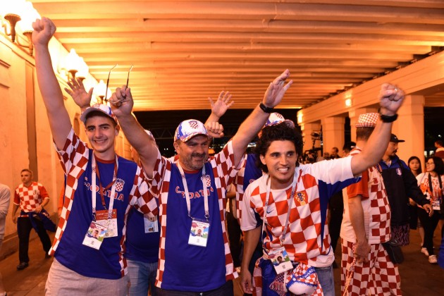 Futbola fani no Horvātijas svin Maskavā - 5
