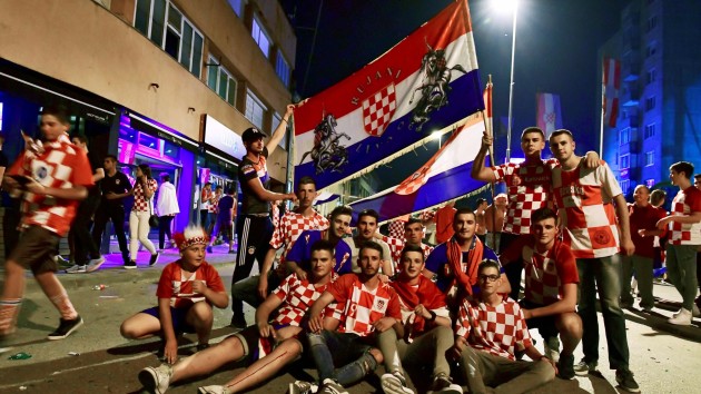 Futbola fani no Horvātijas svin Maskavā - 6