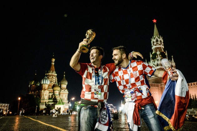 Futbola fani no Horvātijas svin Maskavā - 7