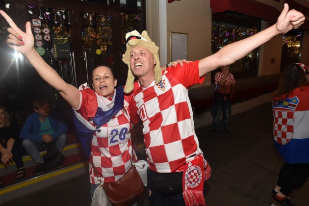 Futbola fani no Horvātijas svin Maskavā - 13