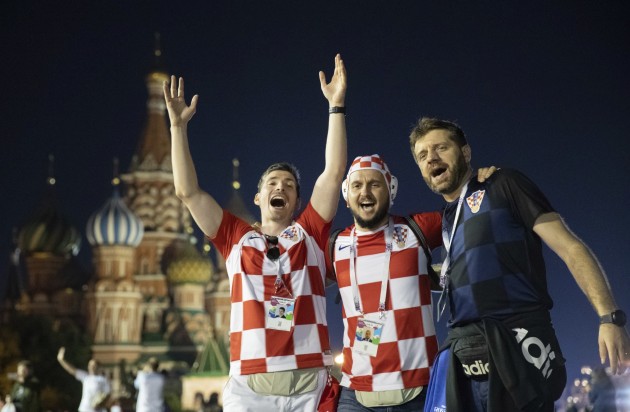 Futbola fani no Horvātijas svin Maskavā - 17