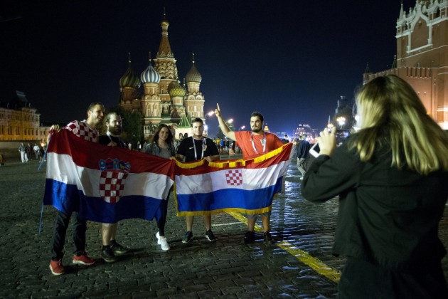 Futbola fani no Horvātijas svin Maskavā - 20
