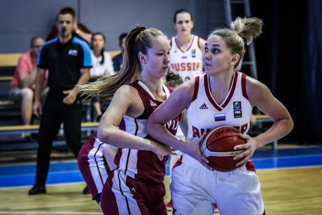 Basketbols, Eiropas U20 čempionāts sievietēm: Latvija - Krievija - 24