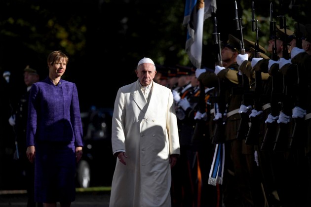 Igaunijas prezidente Kersti Kaljulaida un pāvests Francisks - 4