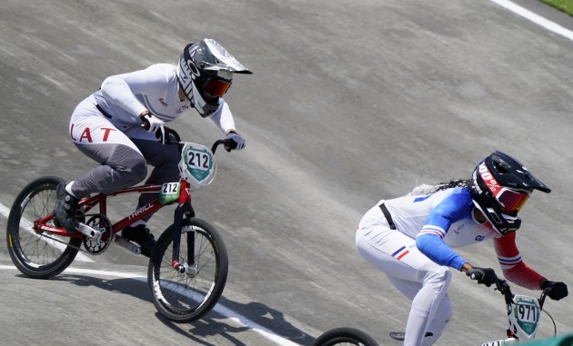 Tokijas olimpiskās spēles, BMX: Helvija Babris, Vineta Pētersone - 35