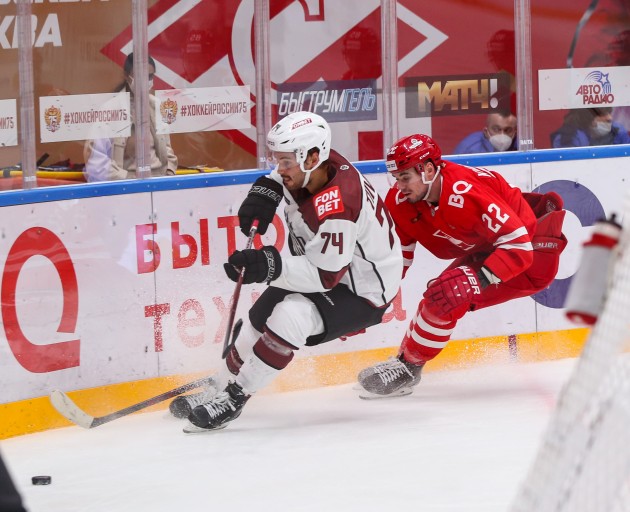 Hokejs, KHL spēle: Rīgas Dinamo - Maskavas Spartak - 22
