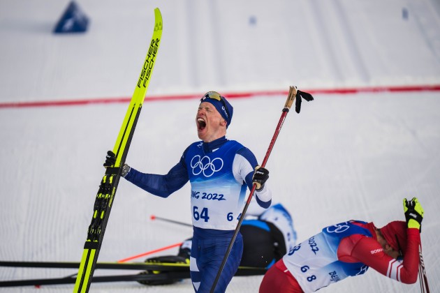 Pekinas olimpiskās spēles, distanču slēpošana: Raimo Vīgants un Roberts Slotiņš (15km klasika) - 7
